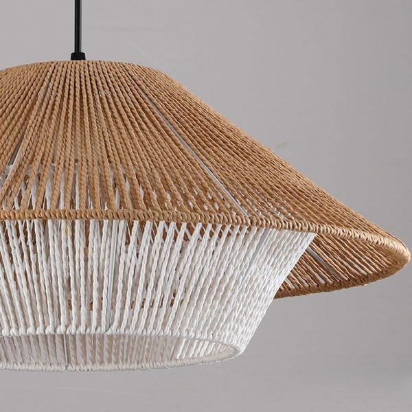 Wabi Sabi Pendant Lights, Rattan Lampshades, Japandi Ceiling Lamp - Image 4