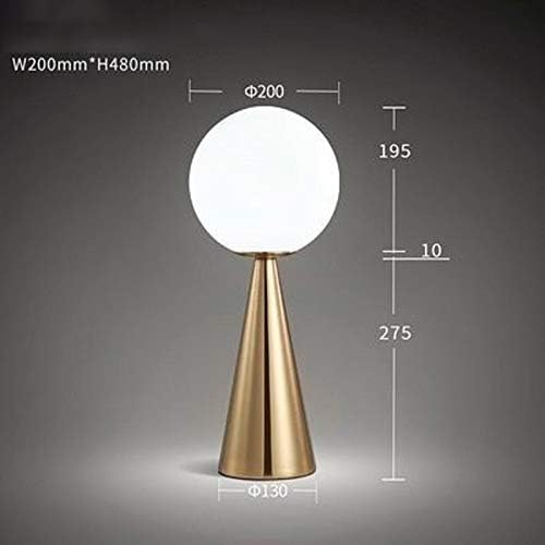 Night Stand Lamp Glass Ball LED Table Lamps Nordic Creative Desk Lamp Cone Golden Living Room Bedside Bar Cafe Decoration Lamp Luminaire(RED,BLACK,GOLD,SILVER) - Image 2