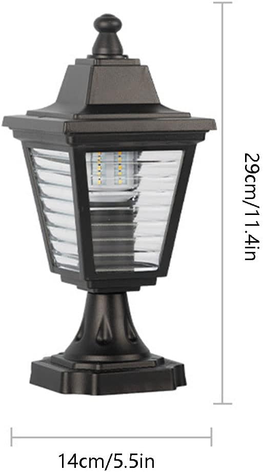 Outdoor Post Light Traditional Waterproof Column Headlight Waterproof Post Lamps Exterior Lamp Post Lantern Head for Garden, Patio, Pathway