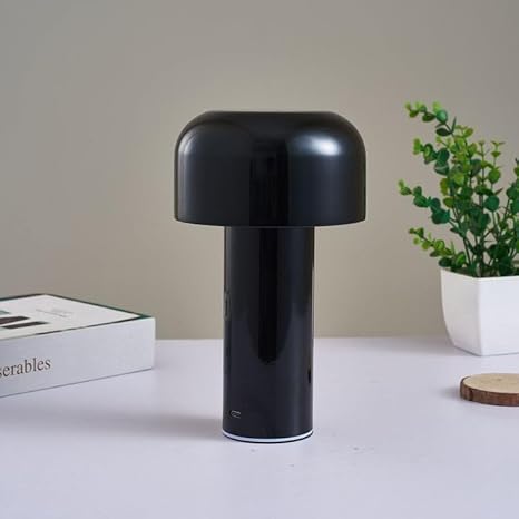 Wireless LED Touch Table Lamp Light with 3 Color Step Less Dimming by Touch - Chic Indoor and Outdoor Table Lamp with Stylish Rounded Design for Home, Office,Restaurant and More#BLACK#GREY#WHITE - Image 4