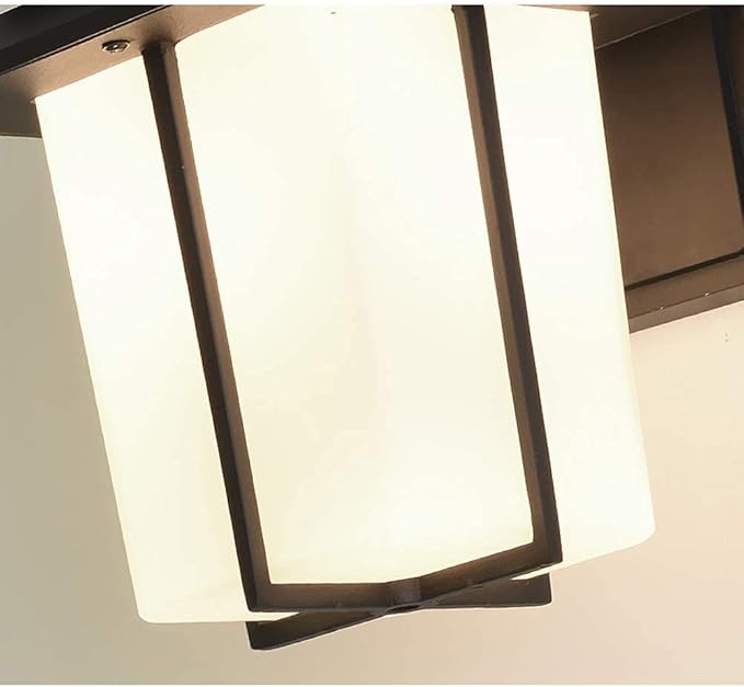 Quality wall lamps Modern Outdoor Lantern Wall Light Black Matte Weatherproof Wrought Iron Fixture Wall Sconce with Frosted Glass Shade Wall Lamp - Image 3