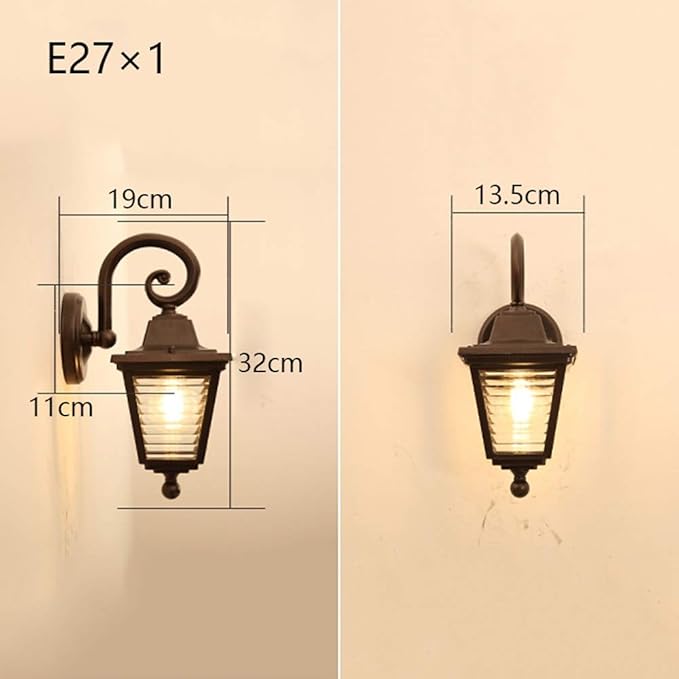 Outdoor Wall Lamp Waterproof Simple Industrial Lantern Aluminium Wall Mount Light E27 Wall Sconce Garden Lighting Decoration Landscape Lights for Garden Porch Wall Lamp - Image 4