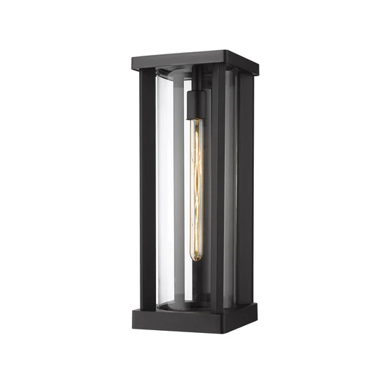 Modern Farmhouse Wall Light Fixture Wall Sconce, Outdoor Black and Gold Aged Brass Exterior Lantern Sconce Lighting, Porch Lights Wall Mount, Bathroom Light Fixtures Wood Grain#40CM - Image 4