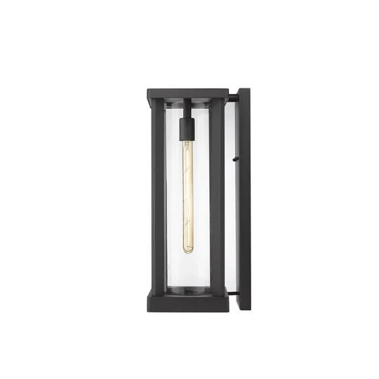 Modern Farmhouse Wall Light Fixture Wall Sconce, Outdoor Black and Gold Aged Brass Exterior Lantern Sconce Lighting, Porch Lights Wall Mount, Bathroom Light Fixtures Wood Grain#40CM