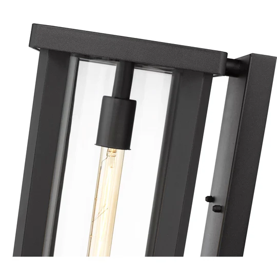 Modern Farmhouse Wall Light Fixture Wall Sconce, Outdoor Black and Gold Aged Brass Exterior Lantern Sconce Lighting, Porch Lights Wall Mount, Bathroom Light Fixtures Wood Grain#40CM - Image 2
