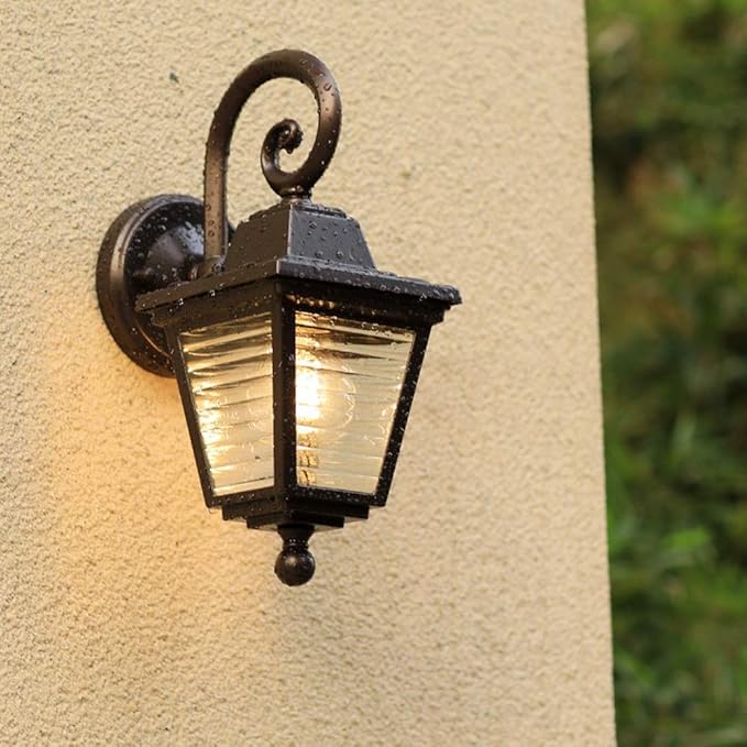 Outdoor Wall Lamp Waterproof Simple Industrial Lantern Aluminium Wall Mount Light E27 Wall Sconce Garden Lighting Decoration Landscape Lights for Garden Porch Wall Lamp - Image 3