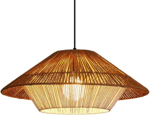Wabi Sabi Pendant Lights, Rattan Lampshades, Japandi Ceiling Lamp - Image 5
