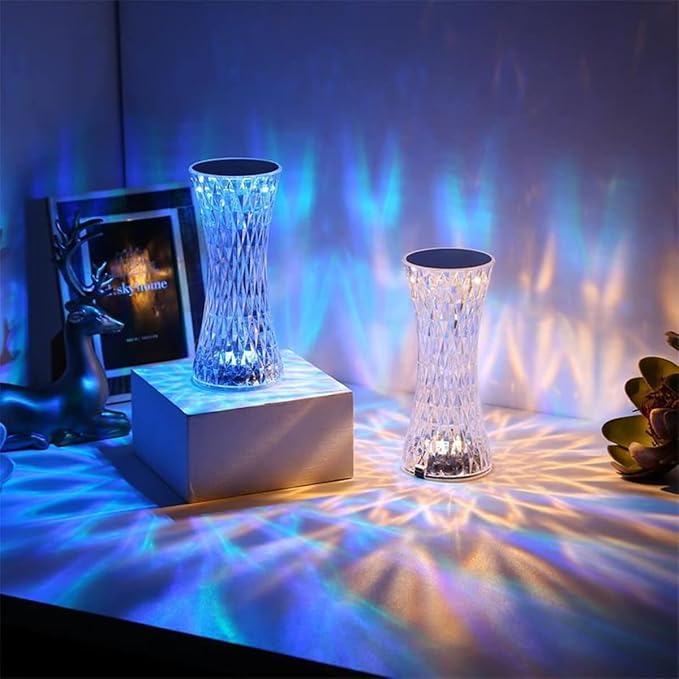 Crystal Diamond Desk Lamp USB Rechargeable Touch LED Light Romantic Led Crystal Diamond Dimmable Table Lamps Touch Color Changing Light For Bedroom Office Bars fun - Image 5
