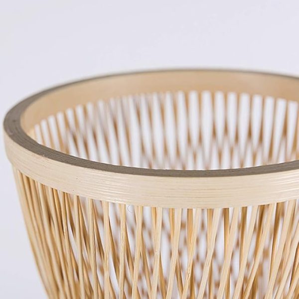 Bamboo Rattan Table Lamp, Japanese Style Simple Bedside Bamboo Lamp, Solid Wood Study Room Zen Table Lamp Retro Style Lantern Table Lamp - Image 4