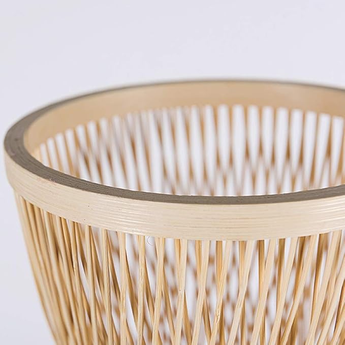 Bamboo Rattan Table Lamp, Japanese Style Simple Bedside Bamboo Lamp, Solid Wood Study Room Zen Table Lamp Retro Style Lantern Table Lamp - Image 4