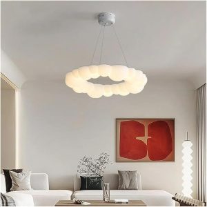 Cloud Shades LED Pendant Lights Ceiling Chandelier Living Room Bedroom Home Decor LED Ceiling White Lamps, Chandelier Light Fixture