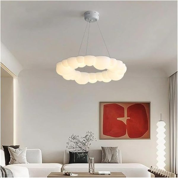 Cloud Shades LED Pendant Lights Ceiling Chandelier Living Room Bedroom Home Decor LED Ceiling White Lamps, Chandelier Light Fixture