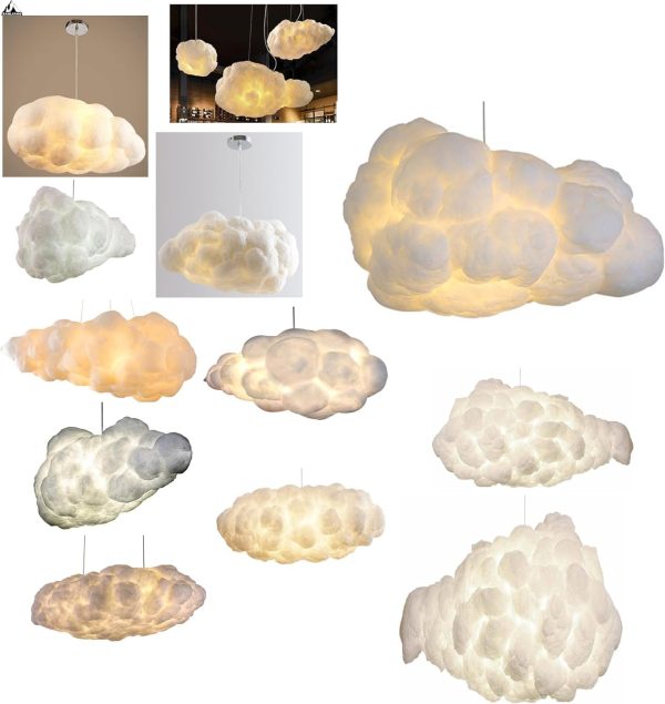 Modern Ceiling Hanging Light Creative Cloud Shaped 40/50/60/80/100/1.2CM