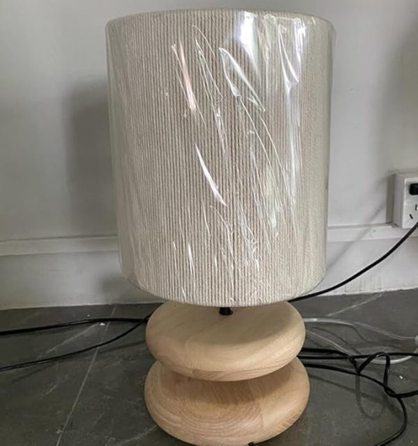 Table lamp Japanese Style Wood Bedside lamp Creative Design Modern Bedroom Table lamp Decorative Simple Study Hotel Living Room E27*1 22 * 41cm - Image 3