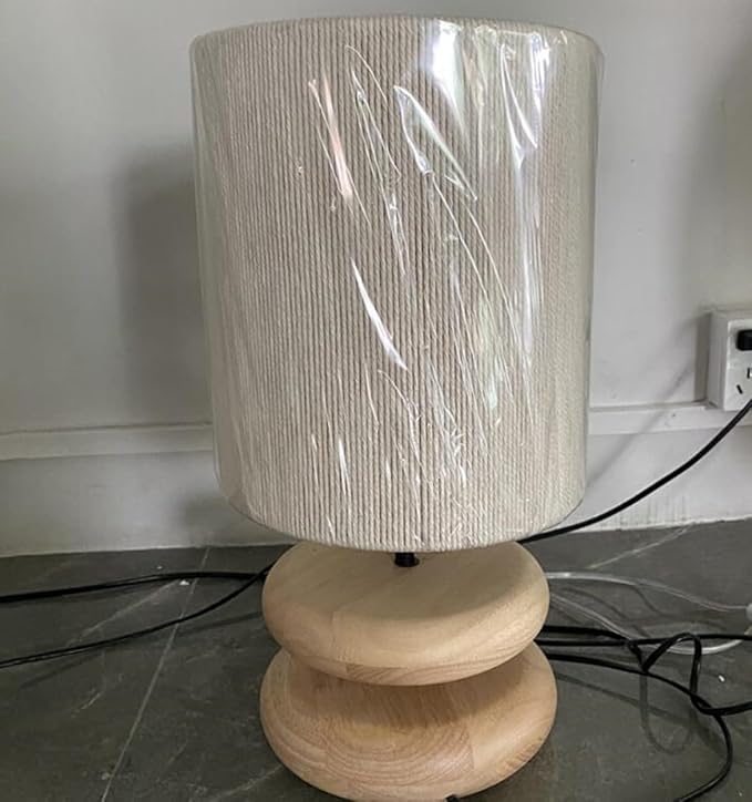 Table lamp Japanese Style Wood Bedside lamp Creative Design Modern Bedroom Table lamp Decorative Simple Study Hotel Living Room E27*1 22 * 41cm - Image 3