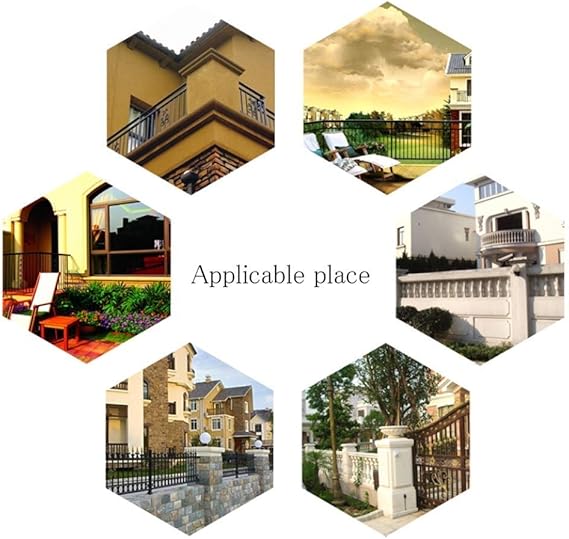 Metal Outdoor Post Lights IP55 Outdoor Lass Lantern Aluminium Waterproof Rustproof Pathway Garden Light Villa Garden Fence Lawn Street Light E27 Exterior Pillar Pillar Lamp - Image 2