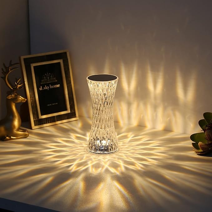 Crystal Diamond Desk Lamp USB Rechargeable Touch LED Light Romantic Led Crystal Diamond Dimmable Table Lamps Touch Color Changing Light For Bedroom Office Bars fun - Image 4