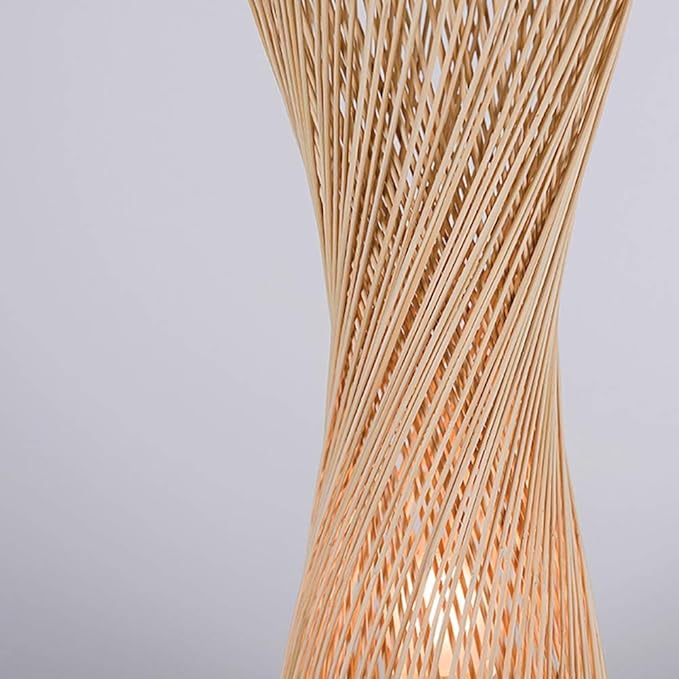 Bamboo Rattan Table Lamp, Japanese Style Simple Bedside Bamboo Lamp, Solid Wood Study Room Zen Table Lamp Retro Style Lantern Table Lamp - Image 7
