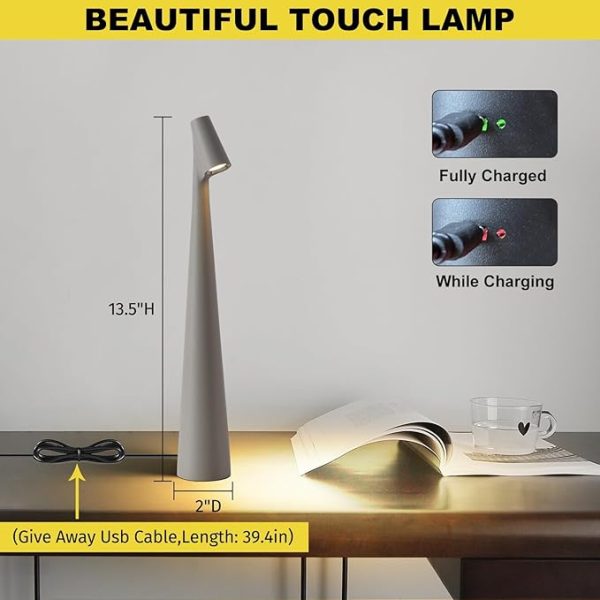 PORTABLE TABLE LAMP#WHITE#GREY#ORRANGE#RED#BLACK COLOUR#LARGE#SMALL - Image 2