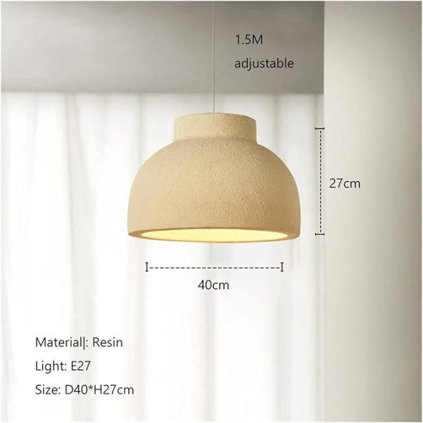 Resin Chandelier Pendant Lamp Home Living Room Bedroom Book Room Droplight Japanese Wabi Sabi Lighting - Image 3