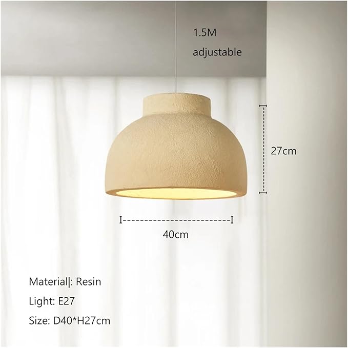 Resin Chandelier Pendant Lamp Home Living Room Bedroom Book Room Droplight Japanese Wabi Sabi Lighting - Image 3