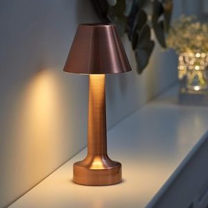 Rechargeable Remote-Controlled Colour Changing Dimmable LED Table Lamp – Perfect for Bedside Tables, Coffee Tables, Hotels and Restaurants(RED,BLACK,GOLD,SILVER)