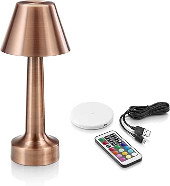 Rechargeable Remote-Controlled Colour Changing Dimmable LED Table Lamp – Perfect for Bedside Tables, Coffee Tables, Hotels and Restaurants(RED,BLACK,GOLD,SILVER) - Image 2
