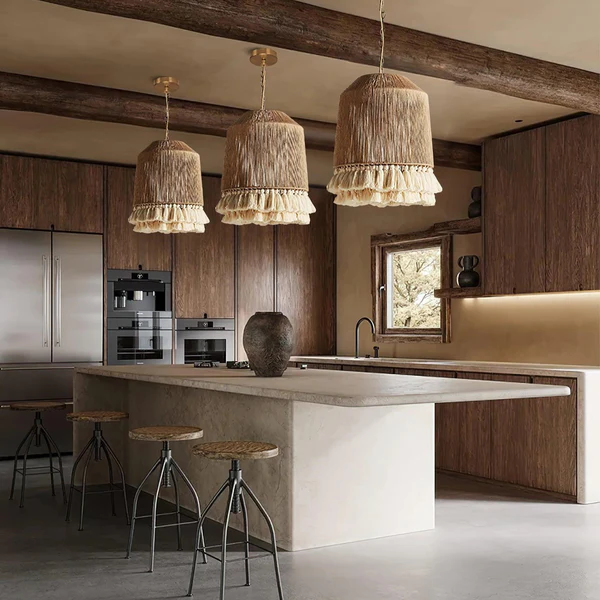 Rope Braided Tassel Column 1-Light Pendant Light For Living Room#35CM - Image 3