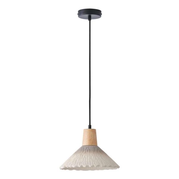 Concrete Pleated Pendant Lamp Japanese Designer retro concrete light restaurant bar counter living room bed side hanging light - Image 3