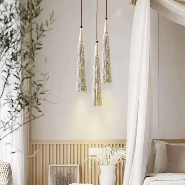 Concrete Pleated Pendant Lamp Japanese Designer retro concrete light restaurant bar counter living room bed side hanging light - Image 7