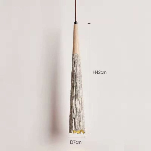 Concrete Pleated Pendant Lamp Japanese Designer retro concrete light restaurant bar counter living room bed side hanging light - Image 10