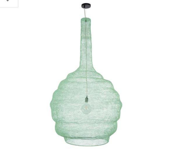 WOVEN METAL PENDENT LAMP/D90CM*110CM#GREEN - Image 2