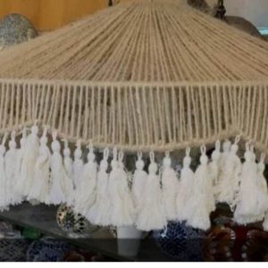 TASSELED WICKER PANDENT ROPE