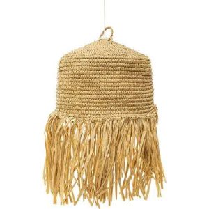 Hanging Lamp Boho Bali Design Natural Rattan