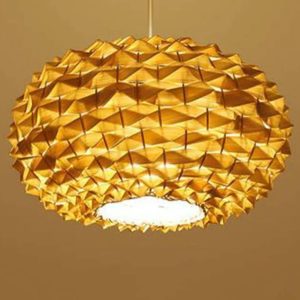 28 * 28cm Modern Pendant Lamp Hand Woven Bamboo Hanging lamp Suspension Restaurant Chandelier for Living Room Kitchen Wicker Light Fixtures