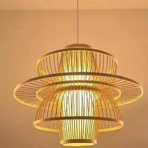Craft Haat Handmade StarStick Bamboo Lamp | Hanging Pendant Light Lamp for Living Room/Hotel/Dinning Room/Home Decor#60