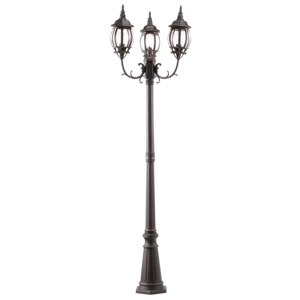 High Pole Outside Post Light Street Lamp Outdoor Waterproof Garden Pillar Lantern Garden Landscape Community Lawn Light E27 1-Light# E27 2-Light# E27 3-Light - Image 3