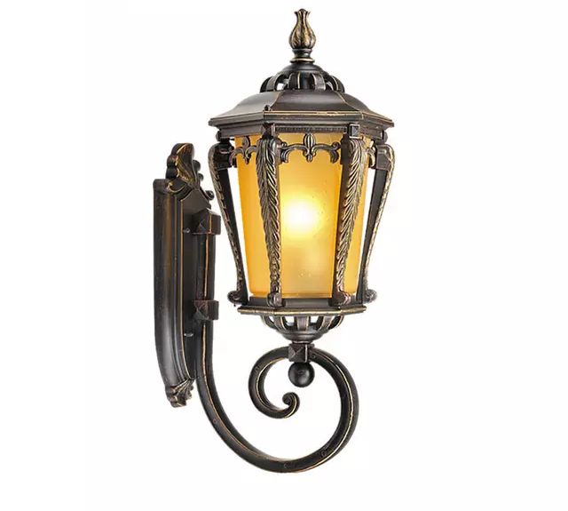 Wall Lights Sconces  Wall Mounted Light Patio Balcony Outdoor Wall Lamp Antique Victoria Glass Lantern Waterproof Wall Light E27 Decoration Illumination Light Fixture for Gate Villa Garden Corridor - Image 5