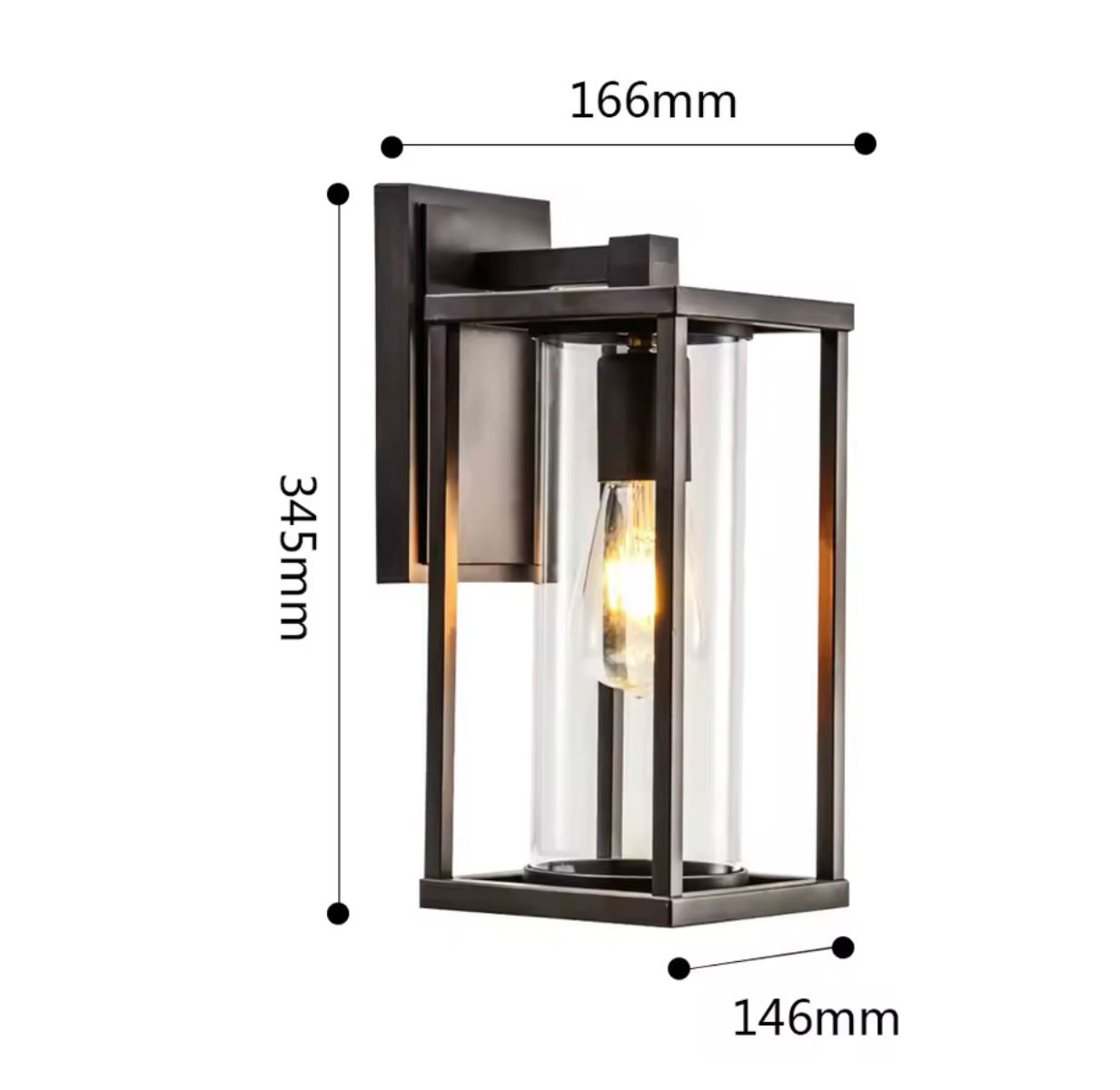 Waterproof Retro LED Room Door Patio Hanging Outdoor Light Base Outdoor Porch Lights - Image 2