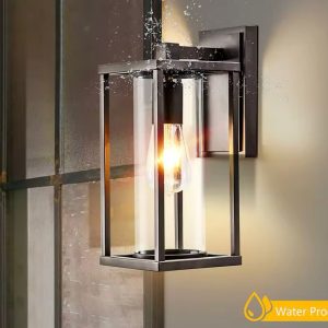 Waterproof Retro LED Room Door Patio Hanging Outdoor Light Base Outdoor Porch Lights