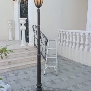 Pillar Style Outdoor Waterproof High Pole Street Lights Villa Garden Decorative Landscape Light Anti Rust Path Lamp Community IP54 Waterproof Column Lamp E27 Lawn Post Light Pillar Lamp DDF#100CM