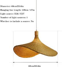 Woven Natural Bamboo Pendant Light - Japanese Inspired Chandelier with E27 Socket for Kitchen Islands, Bookstores, Coffee Shops, Corridors - Adjustable Height - Image 2