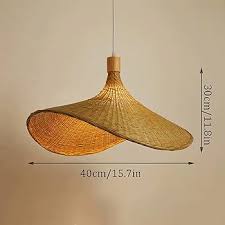Woven Natural Bamboo Pendant Light - Japanese Inspired Chandelier with E27 Socket for Kitchen Islands, Bookstores, Coffee Shops, Corridors - Adjustable Height - Image 3
