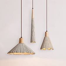 Concrete Pleated Pendant Lamp Japanese Designer retro concrete light restaurant bar counter living room bed side hanging light