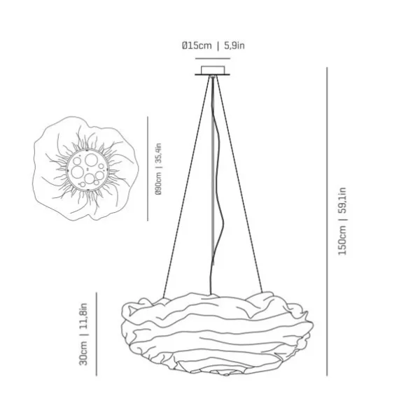 Indoor Pendant Light#Beige/Matt White - Image 3