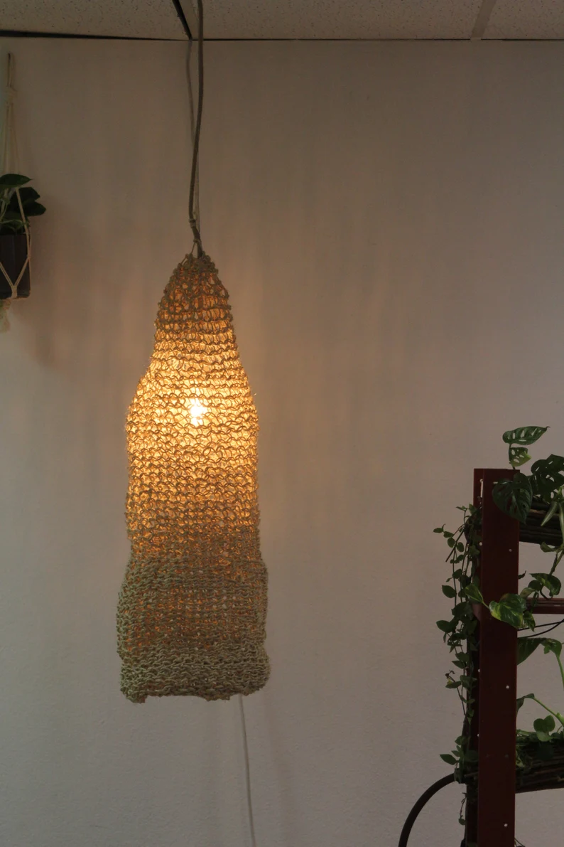 WOVEN METAL PENDENT LAMP/D30CM*90CM