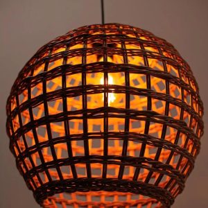 Wicker Pendant Lamp Shade 40CM/, Rattan Pendant Light, Boho Lamp Shades, Kitchen Island Lighting, Ceiling Lamp, Chandelier Lighting