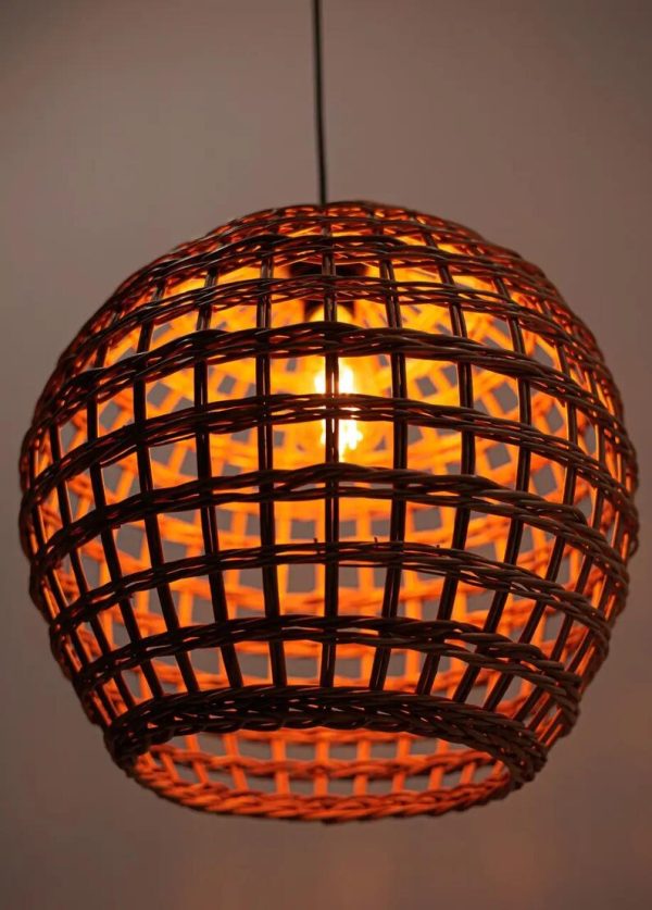 Wicker Pendant Lamp Shade 40CM/, Rattan Pendant Light, Boho Lamp Shades, Kitchen Island Lighting, Ceiling Lamp, Chandelier Lighting