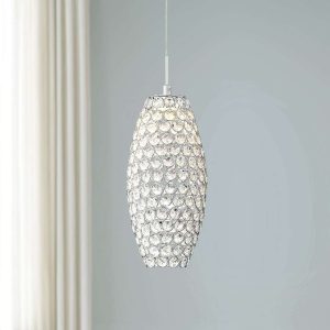 CHROME#METAL#CRYSTAL CHANDELLIER