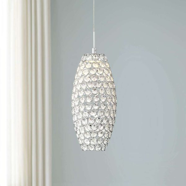 CHROME#METAL#CRYSTAL CHANDELLIER
